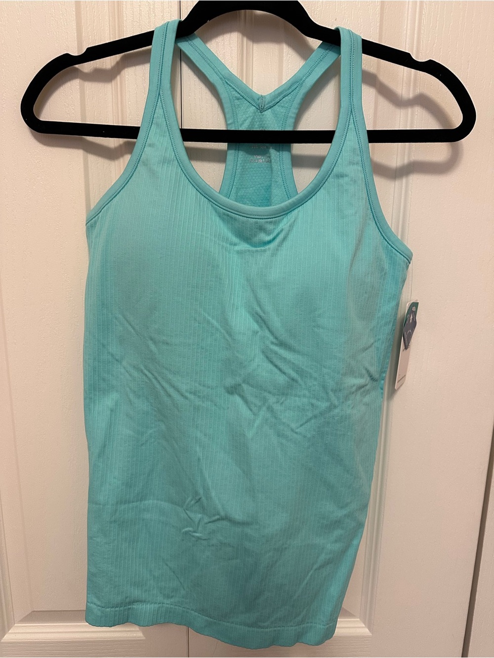 Turquoise Ribbed Racerback Tank
